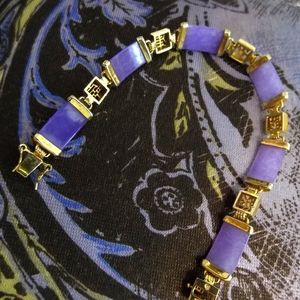 10 k gold filled Chinese lavender jade bracelet